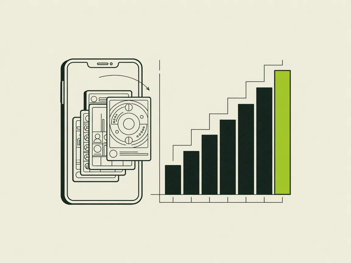 TikTok slideshow posting volume and reach data visualization