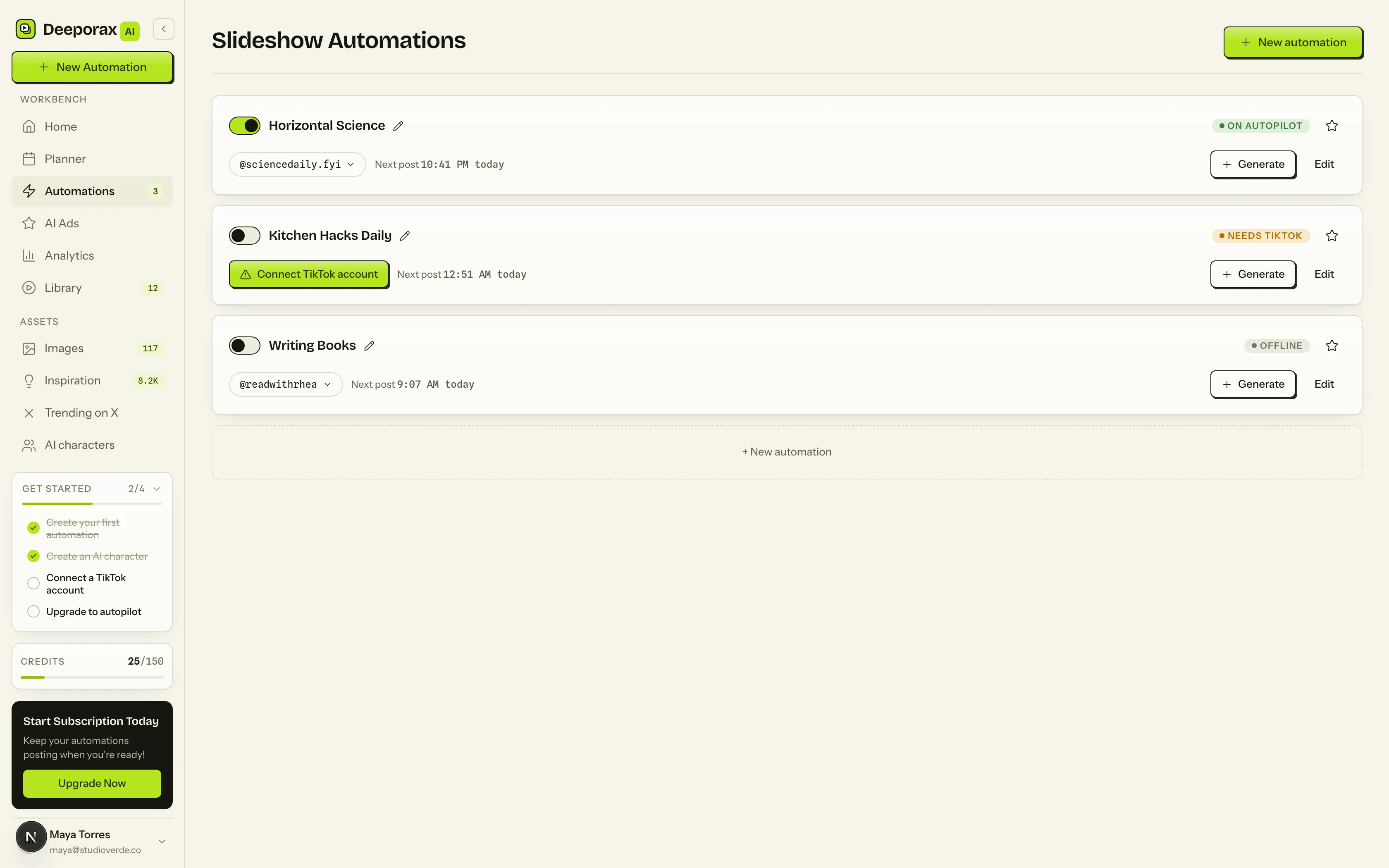 Automations screenshot