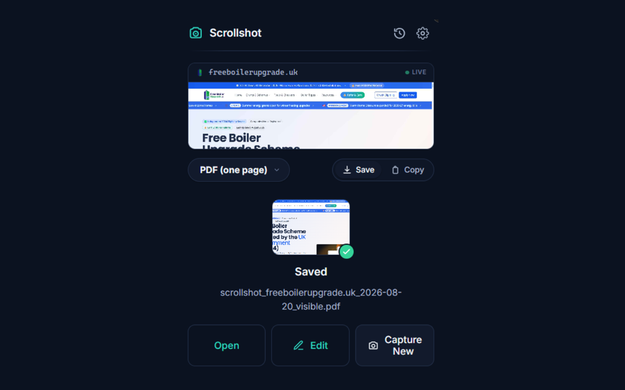 Scrollshot — Full Page Screenshot product shot