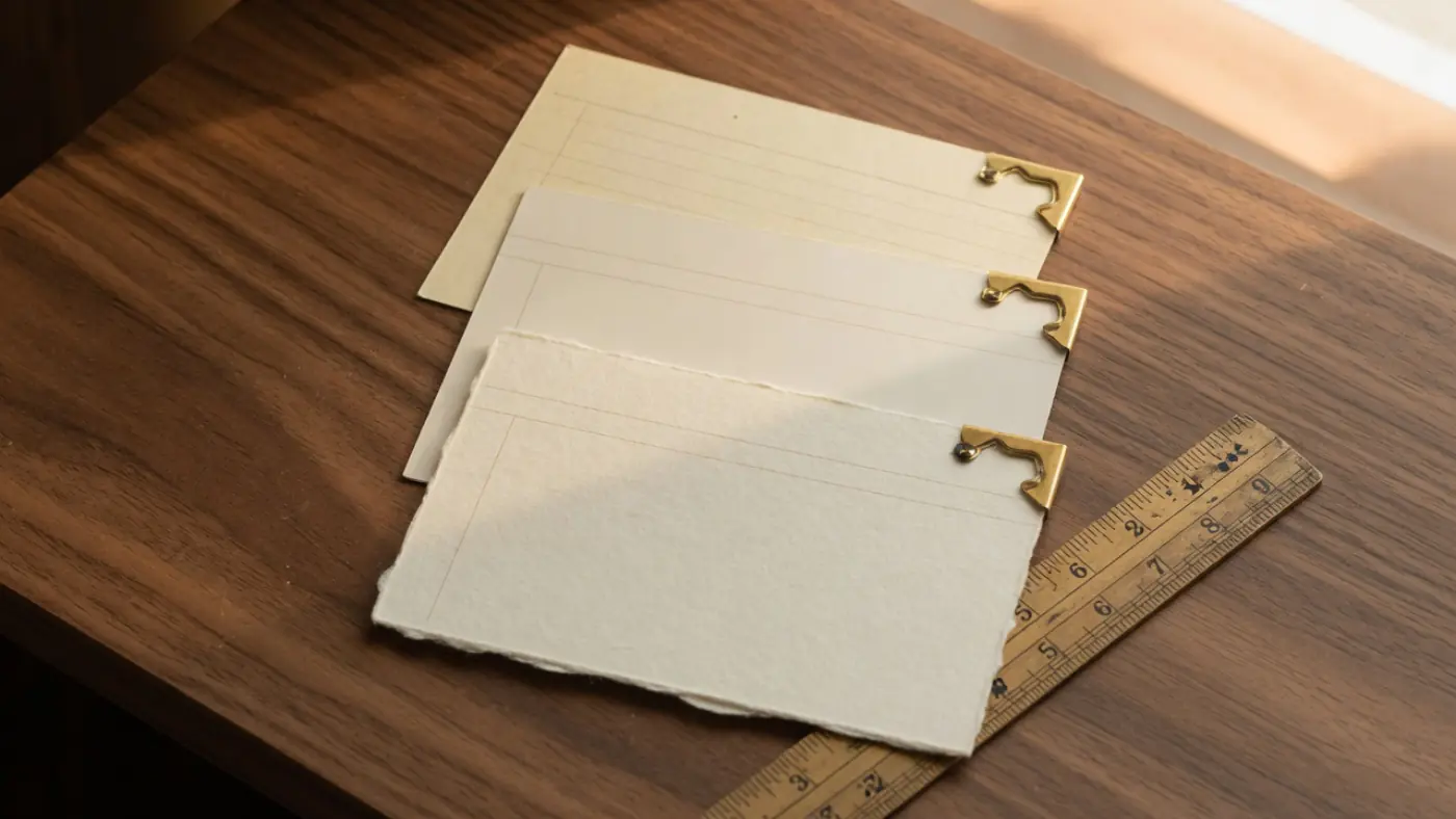 SRT vs VTT vs TXT subtitle formats shown as three index cards in different paper stocks